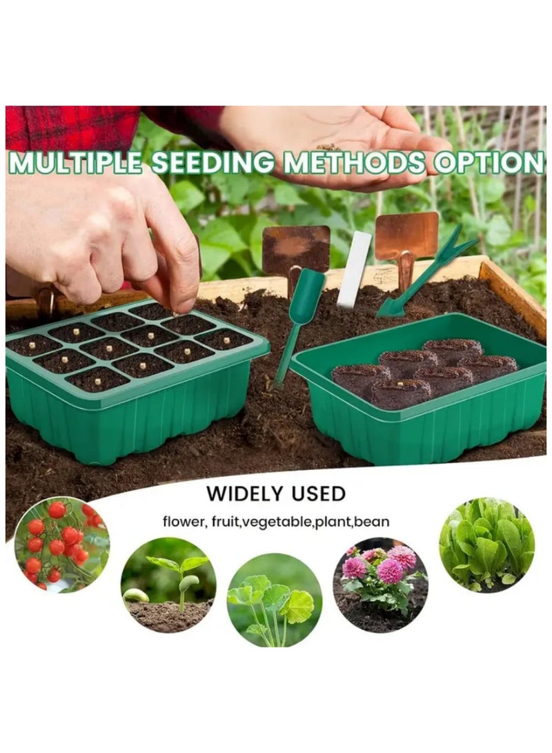 5Pcs Seedling Starter Kit with LED Grow Lights, 12-Cell Seed Trays, Humidity Vents, and Adjustable Light Modes for beginners and families alike- 18x14x6.3cm - Image 5