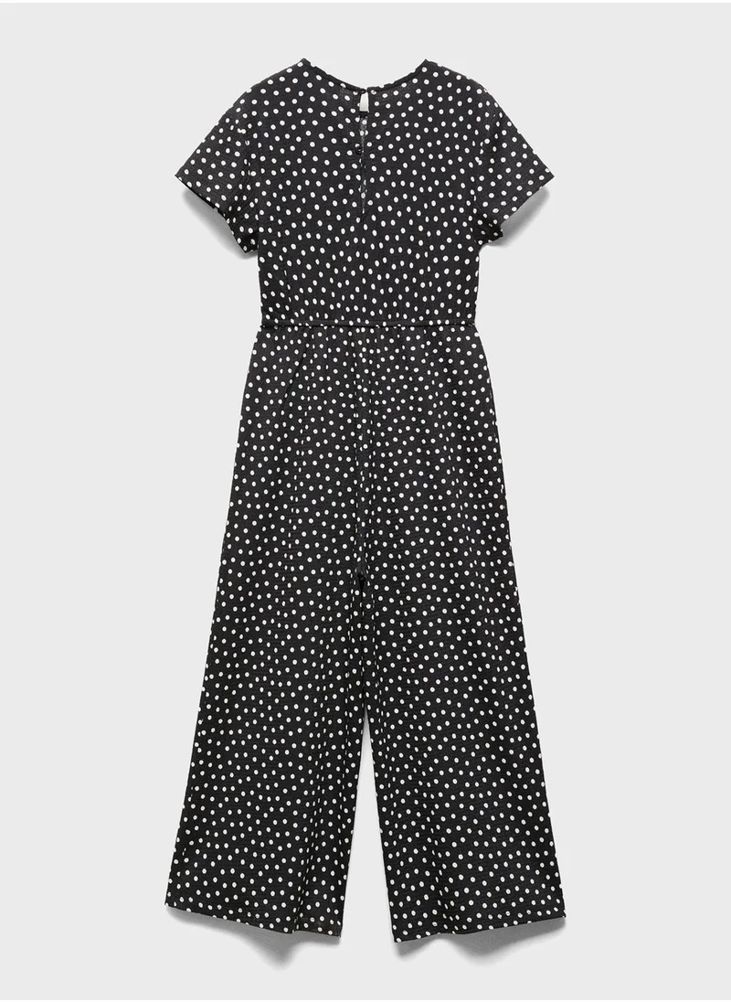 MANGO Polka Dot Jumpsuit