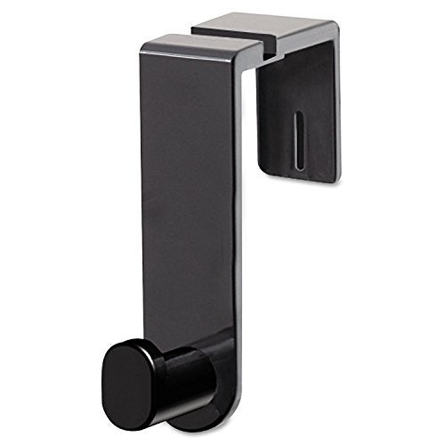 Safco 4224BL Black Plastic and Steel Plate Single Coat Hook with Rounded Knob – Fits Over The Panel Door or Partition – 10 Lbs. Maximum Weight. Organize Coats,Hats,Bags and More - Image 3