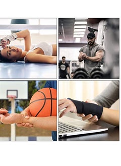 Y&D Zipper Sports Wristband, Exercise Gym Sweatband Wristband Wrist Wallet Pouch with Pocket for Outdoor Walking HikingSports Running Travel 4Pcs Black  - Image 3