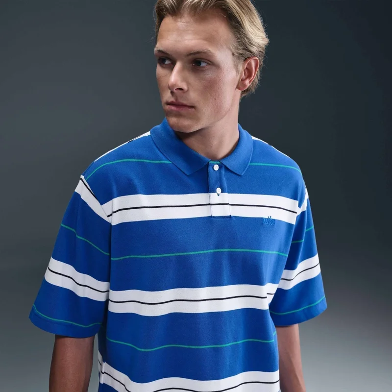 Nike Men's Sportswear Club Striped Polo Shirt