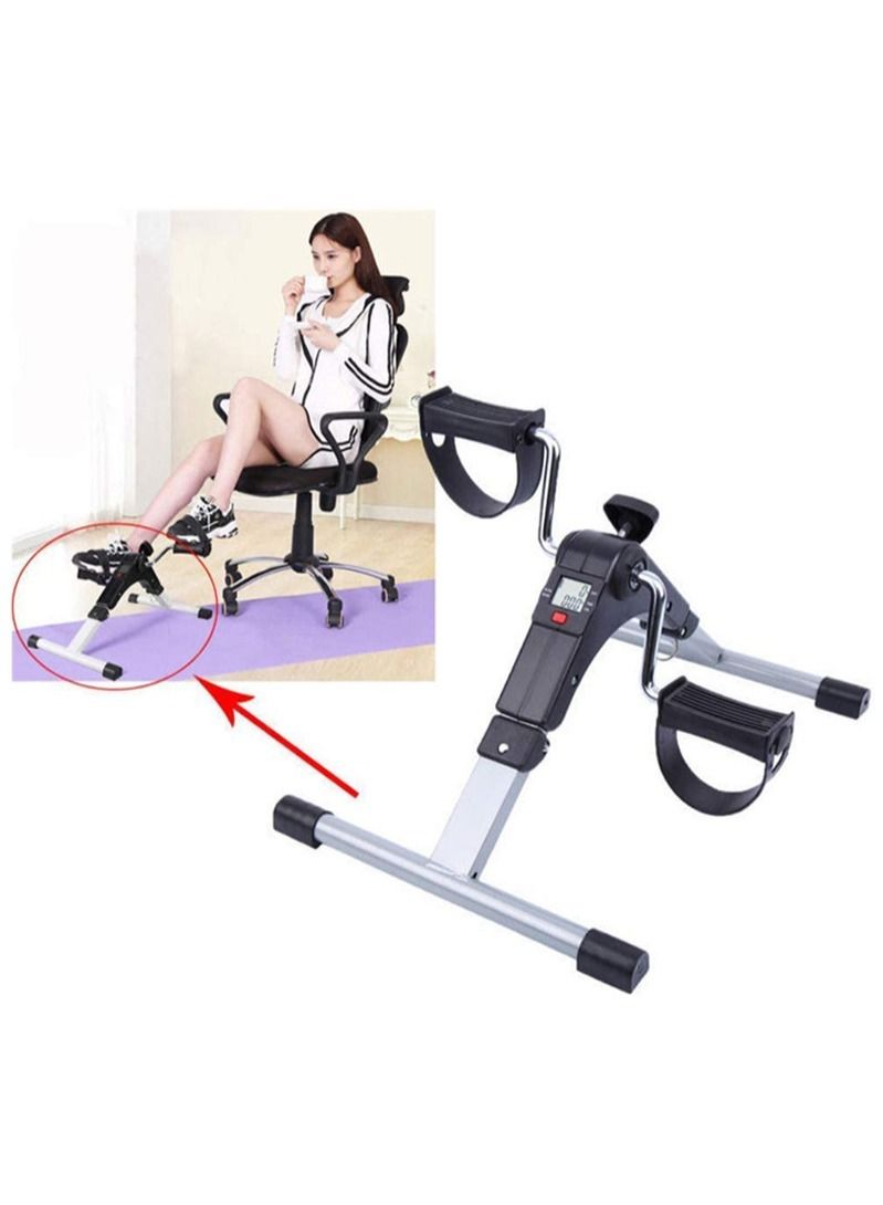 AGD Portable Foldable Arm and Leg Exerciser Pedal Exerciser with LCD Screen  - Image 3