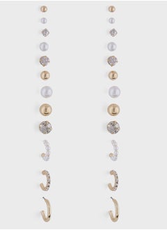 12 Pack Mix Pearl Stud Earrings Set
