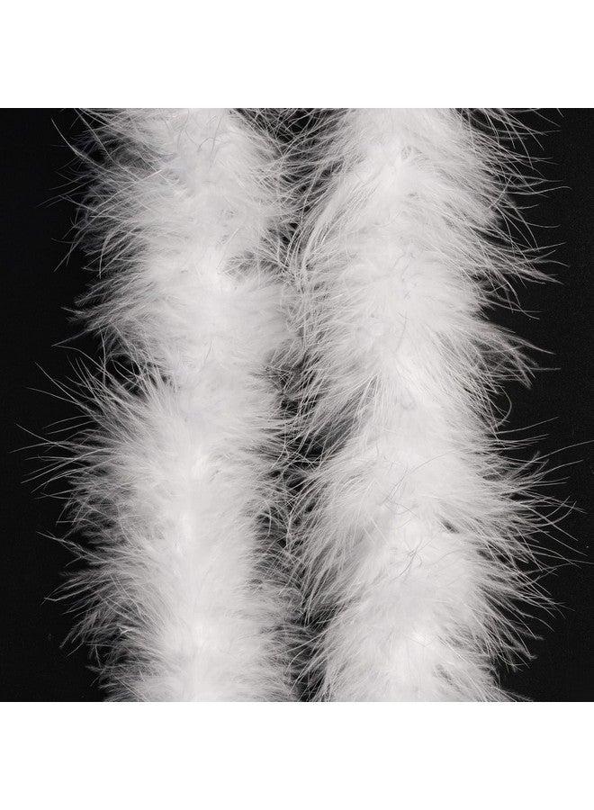 Dxhycc 2 Yards Marabou Feather Boa For Crafts Wedding Party Halloween Costume Christmas Tree Decoration 20 Grams White - Image 4