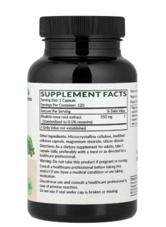 Futurebiotics, Rhodiola Rosea, 120 Vegetarian Capsules (250 mg per Capsule) - Image 2