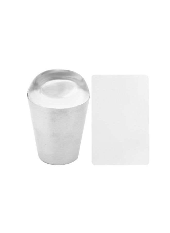 WYBOT - Professional Nail Stamper Scraper Soft Silicone Clear Stamper DIY Nail Art Stamping Tool Nail Decoration Kit(01) - Image 1