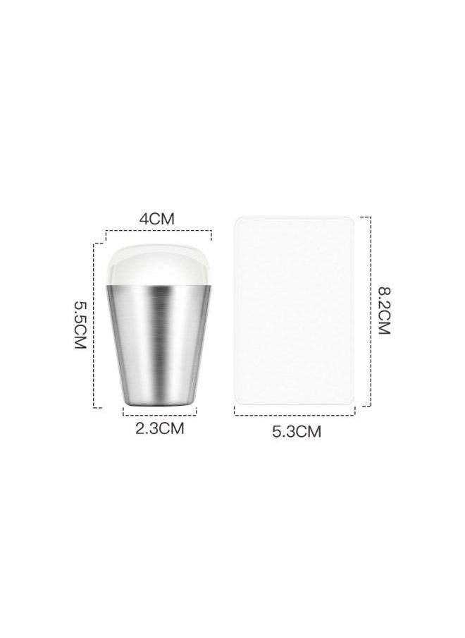 WYBOT - Professional Nail Stamper Scraper Soft Silicone Clear Stamper DIY Nail Art Stamping Tool Nail Decoration Kit(01) - Image 1