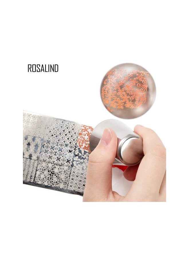 WYBOT - Professional Nail Stamper Scraper Soft Silicone Clear Stamper DIY Nail Art Stamping Tool Nail Decoration Kit(01) - Image 1