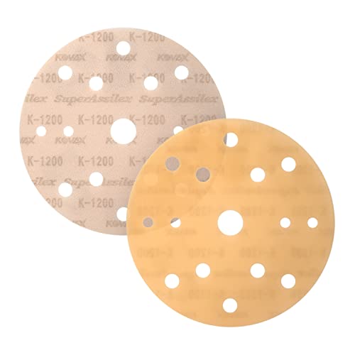 Eagle Abrasives Super Assilex Flexible 6 inch Sanding Discs, ORANGE K-1200, 15 Holes, Hook & Loop, 193-1580, 25 Discs - Image 5