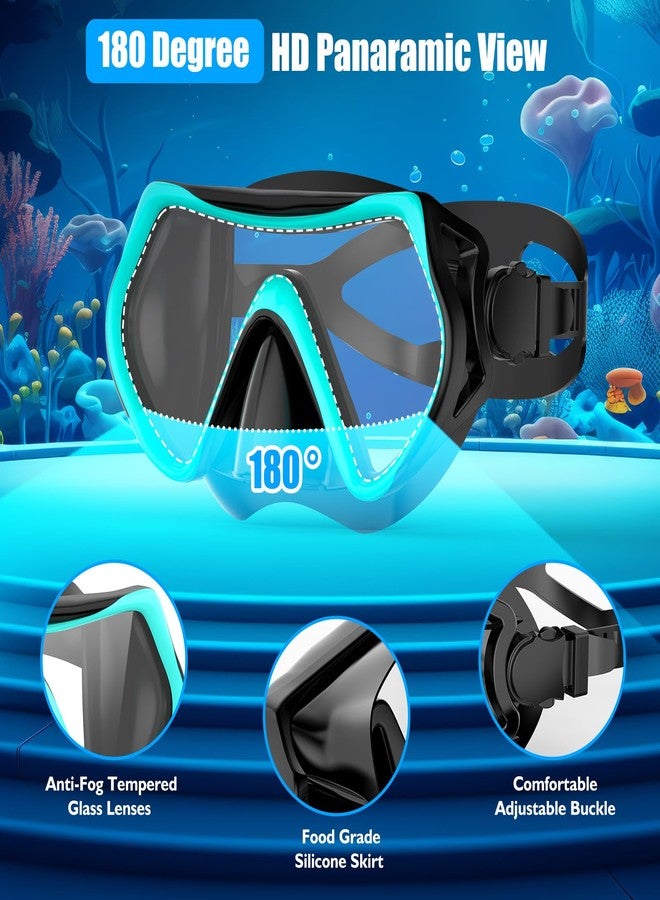 wutrye Snorkeling Gear for Adults, Dry-Top Snorkel Set Scuba Diving mask, Snorkel Mask, Snorkeling Gear - Image 2