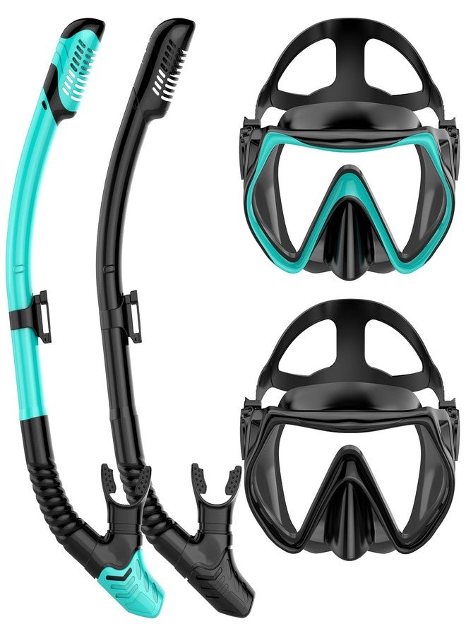 wutrye Snorkeling Gear for Adults, Dry-Top Snorkel Set Scuba Diving mask, Snorkel Mask, Snorkeling Gear - Image 1