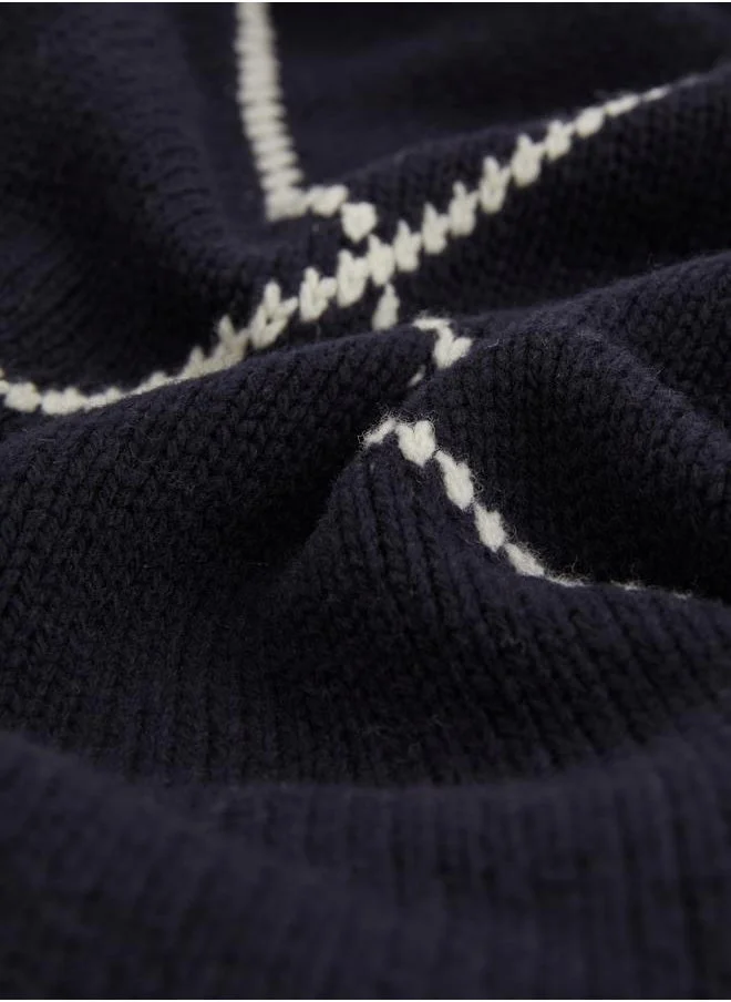REISS Ls Wool Interest Crew Neck Jumper