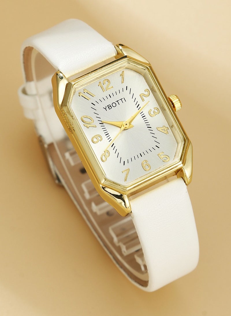 [2025 New Design]Ladies Watch Fashionable Women Quartz Diamond Wristwatch Classic Simple Watches Business Decoration Necklace Ring Earring Girl Gift Set - Image 3
