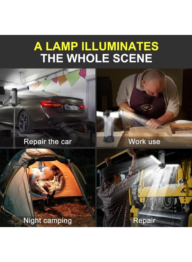 مصباح تخييم  Trio Beam Lite - مصباح تخييم ثلاثي القوائم قابل لإعادة الشحن بقوة 2000 لومن مع ألواح قابلة للتعديل وبطارية احتياطية بسعة 6000 مللي أمبير في الساعة - Image 4