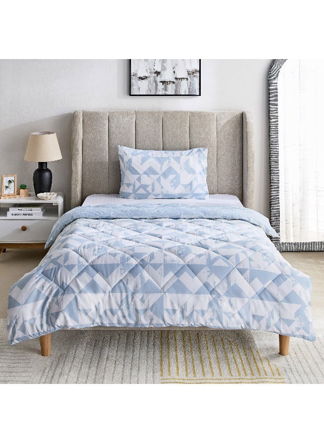 Home Box Madrid Rift 2-Piece Microfiber Reversible Twin Comforter Set - 160x220 cm  - Image 3