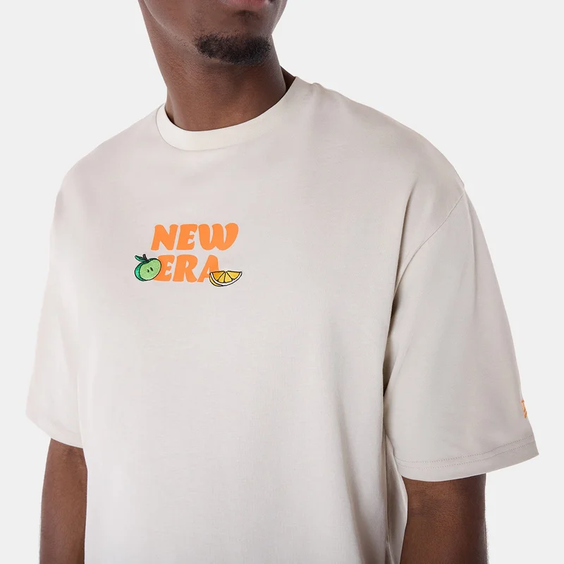 NEW ERA Beige Men's Drink Graphic T-Shirt for Men | Best Price UAE