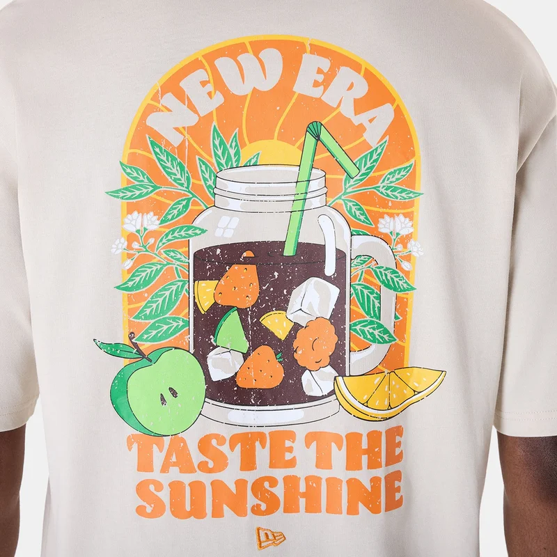 NEW ERA Beige Men's Drink Graphic T-Shirt for Men | Best Price UAE