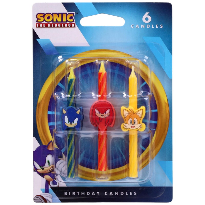 DecoPac Sonic The Hedgehog Cake Candles | 6 Birthday Cake Candles Featuring Sonic, Knuckles, & Tails, for Sonic Party - Image 4