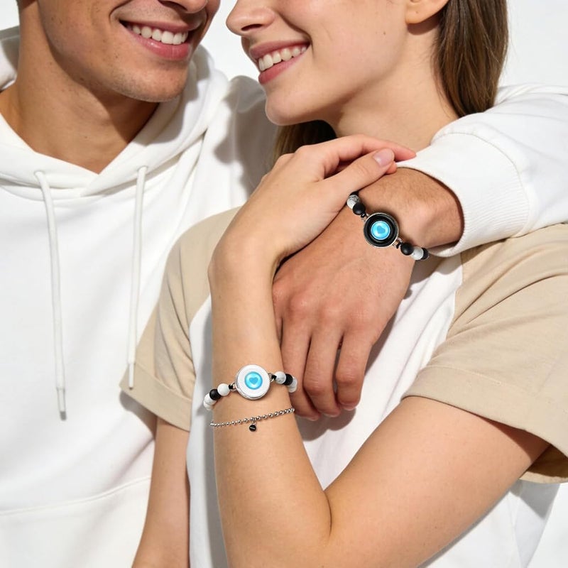 TOTWOO Smart Partner Bracelets for Long Distance Relationships with App Controlled 1:1 Bluetooth Pairing - Romantic Gift with Glow & Touch Vibration - Image 5