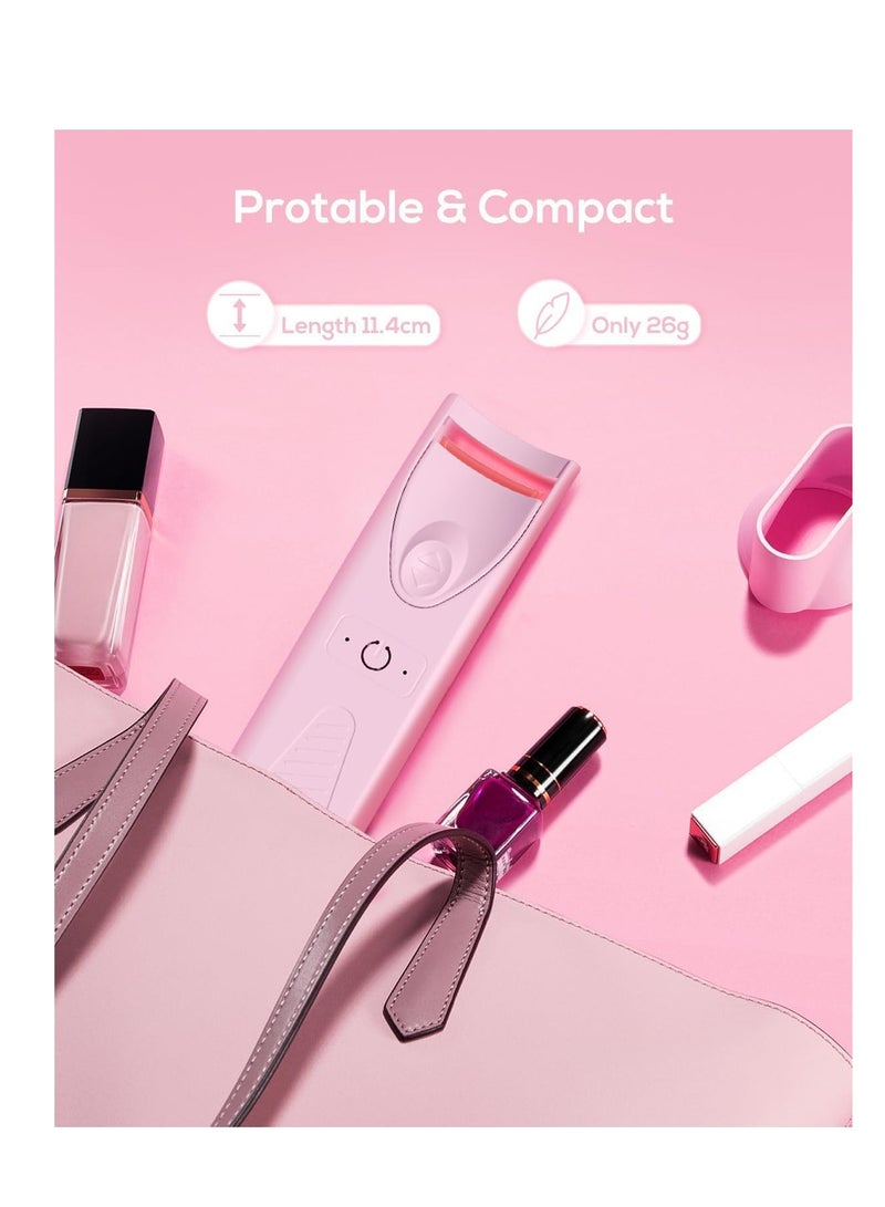 Excefore Electric Heated Eyelash Curler, Quick Natural Curling Electric Lash Curler, Long Lasting USB Rechargeable Curled Eyelashes, Mini Portable Eyelash Curler, Eyelash Curler Set Bbeauty Tool - Image 5