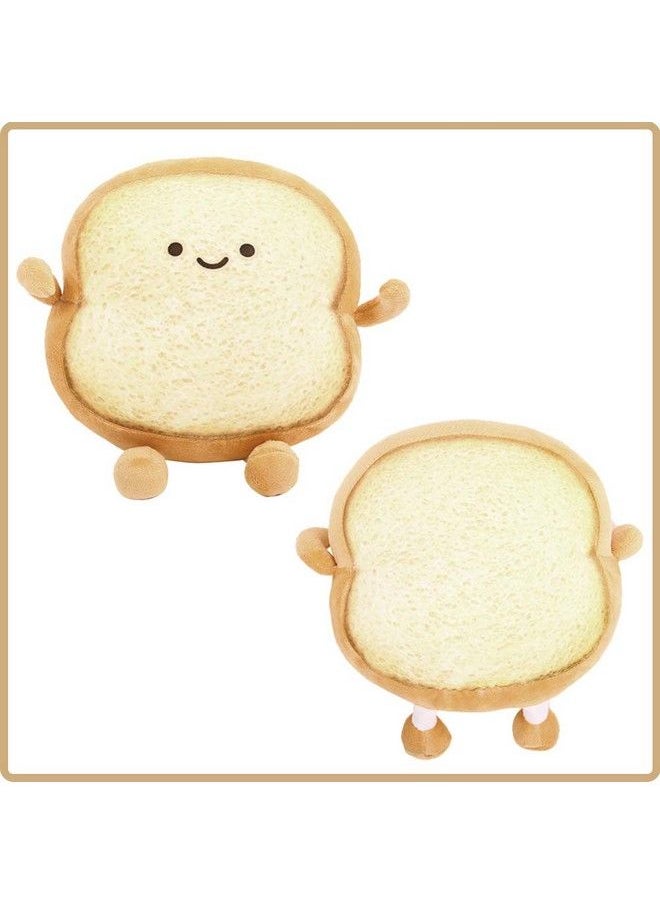 DENTRUN Toast Sliced Bread Pillow Bread Shape Plush Pillow Facial