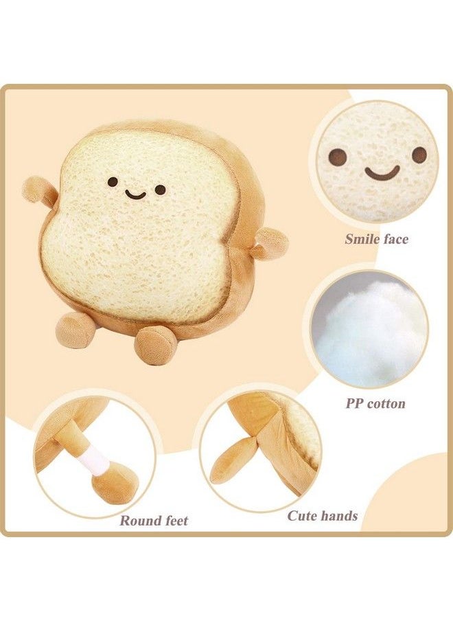 DENTRUN Toast Sliced Bread Pillow Bread Shape Plush Pillow Facial