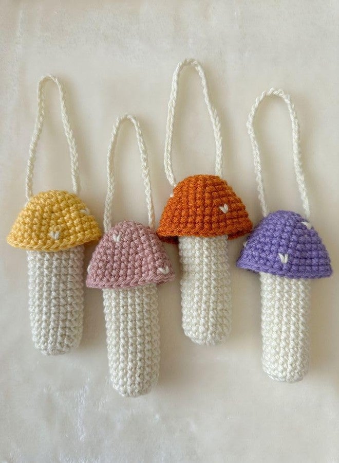 Mirha's Touch Hand Made Mushroom Shape Crochet Holder | Hand Made Artificial | Made of Acrylic Yarn | Yellow - Image 2
