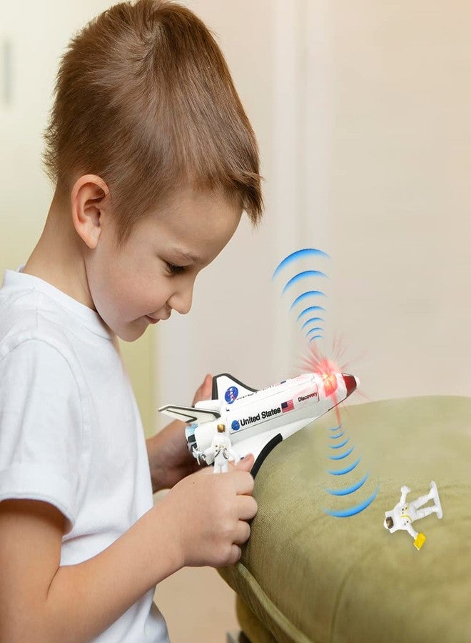 ArtCreativity Space Shuttle Toy Set with 2 Astronaut Figurines, Cool Space Ship Toys for Kids-Diecast Metal with Lights, Sounds and Pullback Motion, Best Outerspace Themed Gifts for Boys & Girls - Image 5