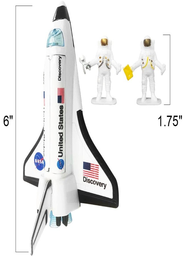 ArtCreativity Space Shuttle Toy Set with 2 Astronaut Figurines, Cool Space Ship Toys for Kids-Diecast Metal with Lights, Sounds and Pullback Motion, Best Outerspace Themed Gifts for Boys & Girls - Image 3