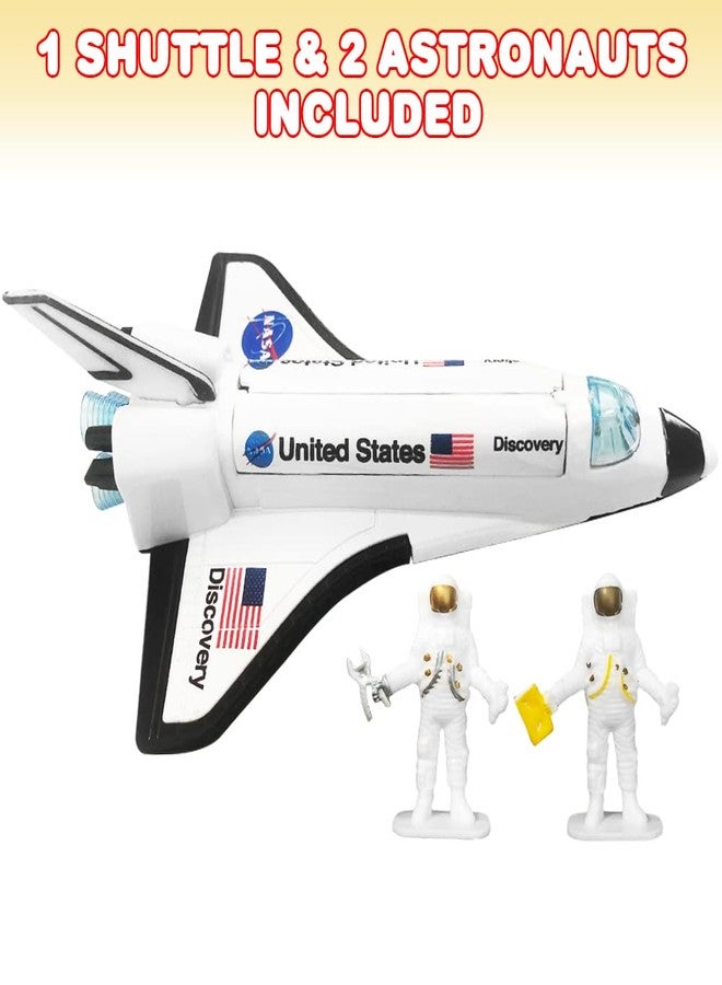 ArtCreativity Space Shuttle Toy Set with 2 Astronaut Figurines, Cool Space Ship Toys for Kids-Diecast Metal with Lights, Sounds and Pullback Motion, Best Outerspace Themed Gifts for Boys & Girls - Image 2