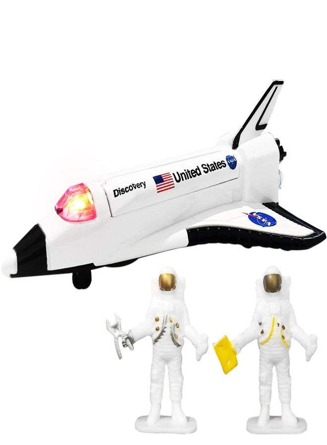 ArtCreativity Space Shuttle Toy Set with 2 Astronaut Figurines, Cool Space Ship Toys for Kids-Diecast Metal with Lights, Sounds and Pullback Motion, Best Outerspace Themed Gifts for Boys & Girls - Image 1