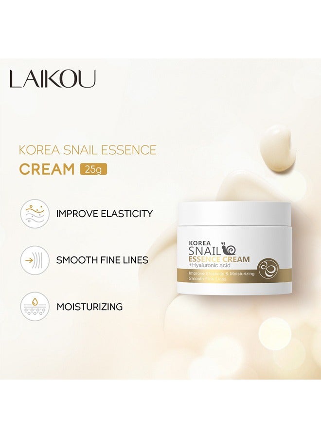 لايكو كريم كوريا خلاصة الحلزون ، ترطيب لإزالة ندبات حب الشباب ، كريم تحسين البشرة المضادة للشيخوخة وإزالة التجاعيد وكريم التبييض 25 غرام - Image 3