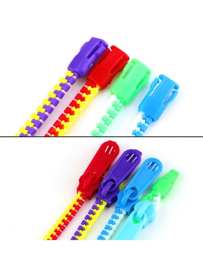 UPlama 50 Pcs Friendship Fidget Zipper Bracelet Neon Colors Sensory Bracelet Bulk Set Party Toys For Birthday Goodie Bags Small Prizes - Image 4