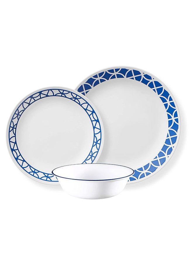 Corelle - 12-Piece Cobalt Circles Dinnerware Set - Image 1