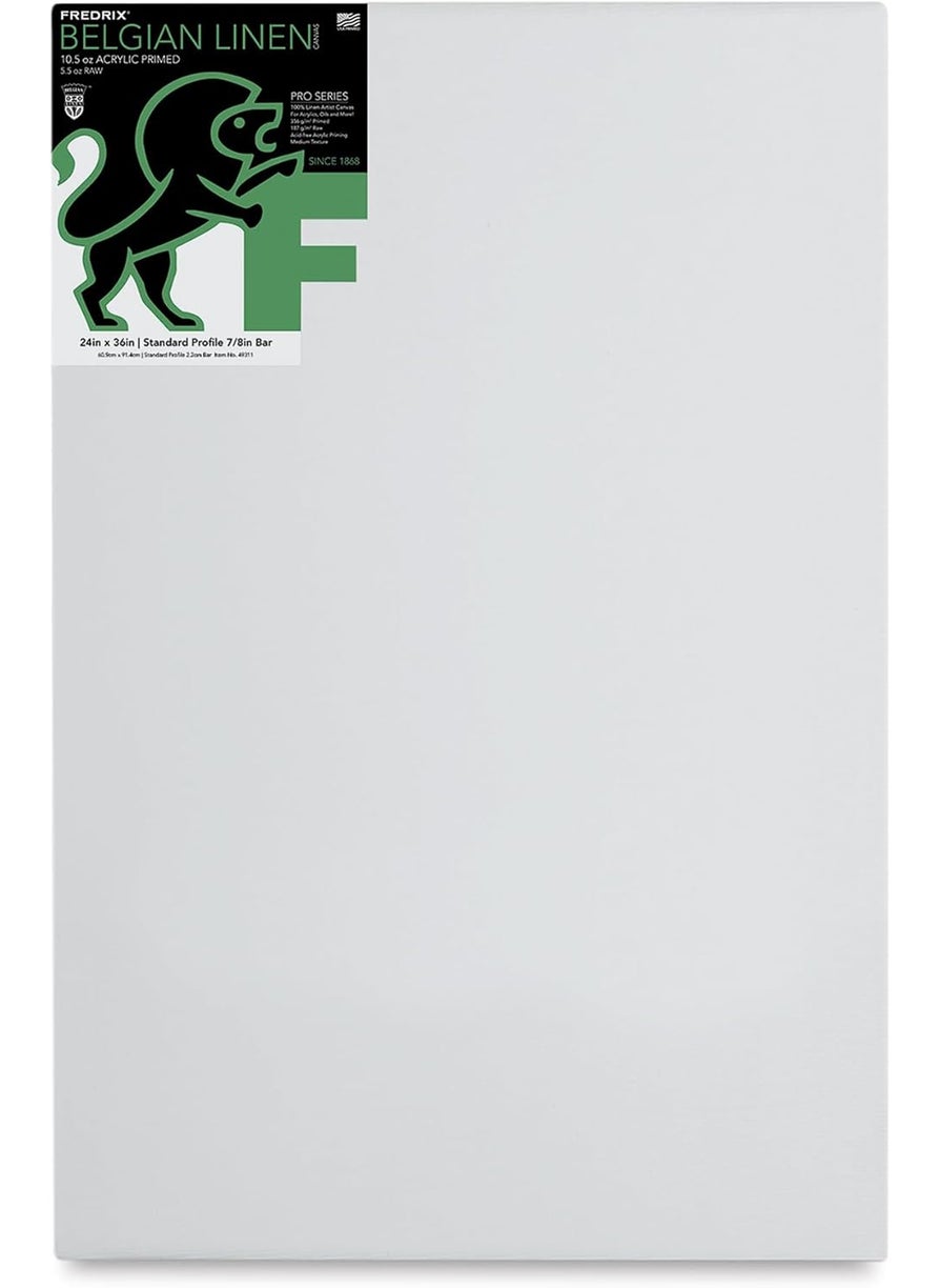Fredrix Fredrix Pro Belgian Linen PreStretched Canvas 24 in x 36 in Each 