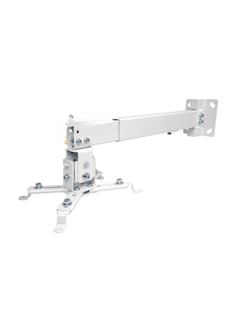 Universal Wall Mount Bracket for Projector – Adjustable Swivel Holder up to 20kg, White - Image 1