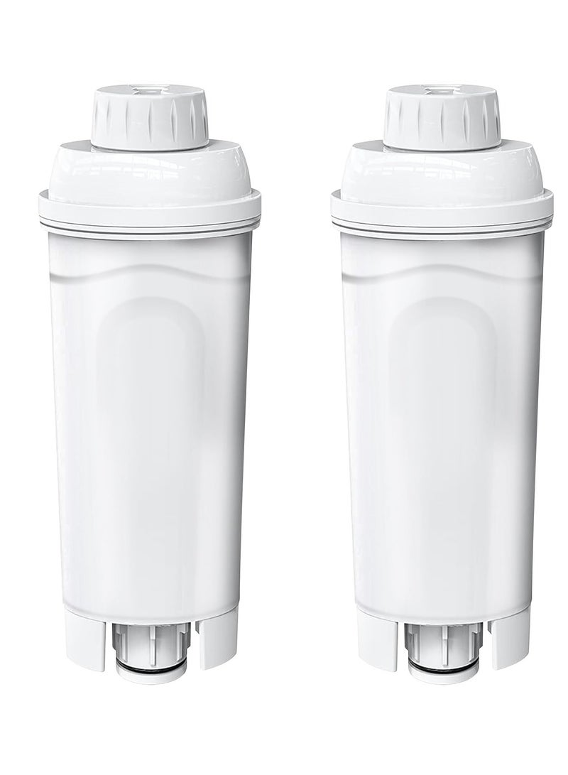 SYOSI تبديل الفلتر 2 قطعة عنصر فلتر ماكينة القهوة متوافق مع فلتر DeLonghi DLSC002 بديل منعم الماء من الكربون النشط متوافق مع ECAM ESAM ETAM BCO EC - Image 1