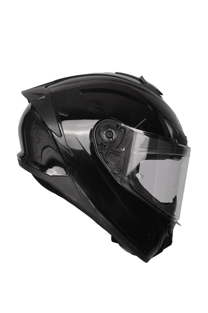 SMK Solid Full Face Helmet Black GL 200, DOT & ECE - Image 1