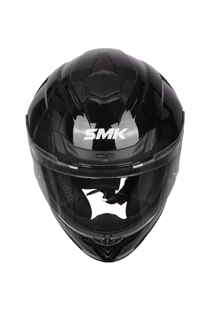 SMK Solid Full Face Helmet Black GL 200, DOT & ECE - Image 4