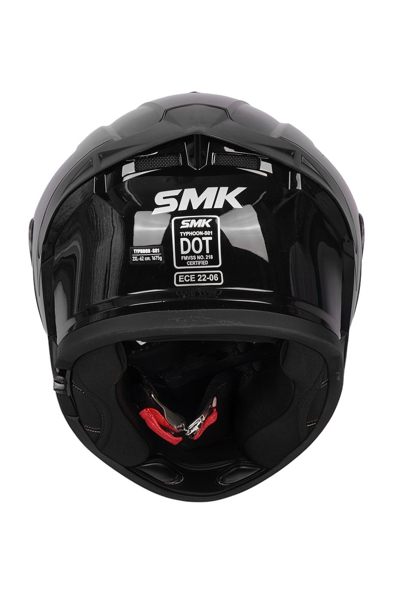 SMK Solid Full Face Helmet Black GL 200, DOT & ECE - Image 5