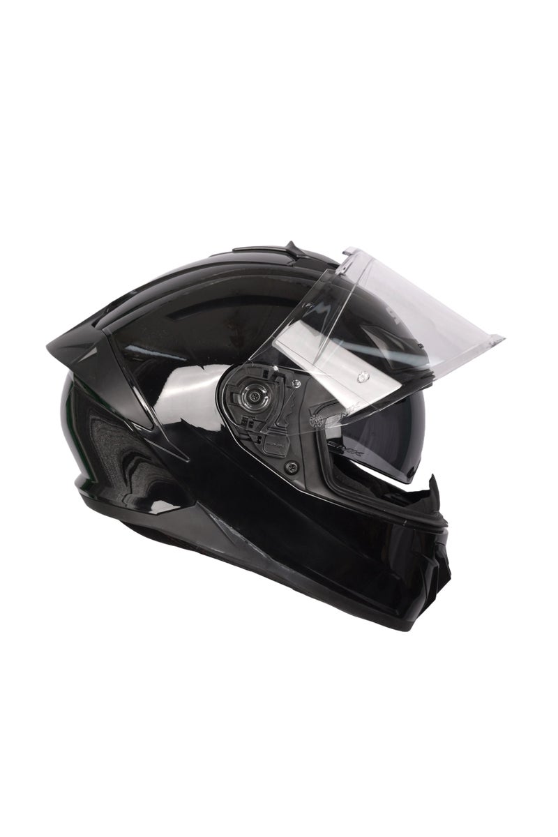 SMK Solid Full Face Helmet Black GL 200, DOT & ECE - Image 3