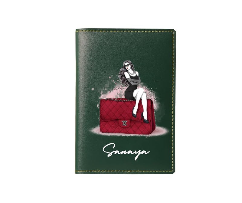 THE CUSTOMISED GIFT Personalized Mr and Mrs Couple Passport Cover Set, Brown Leather, Travel Accessories with Airplane Design and Crown Embellishments (Uv Print Passport Cover) - Image 3