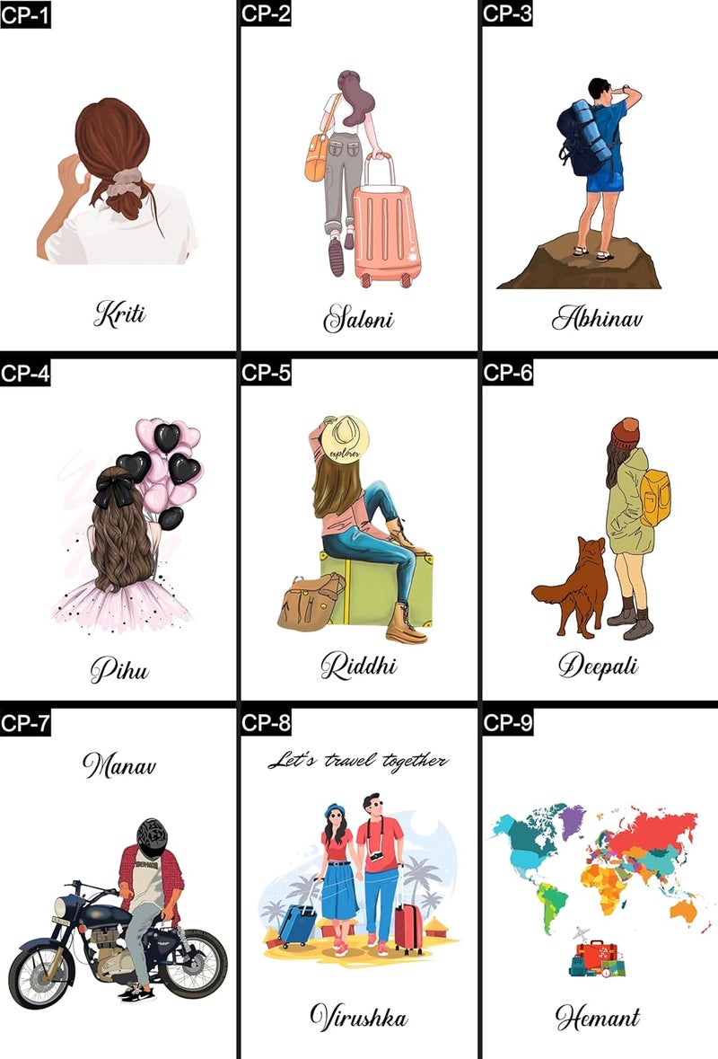 THE CUSTOMISED GIFT Personalized Mr and Mrs Couple Passport Cover Set, Brown Leather, Travel Accessories with Airplane Design and Crown Embellishments (Uv Print Passport Cover) - Image 5