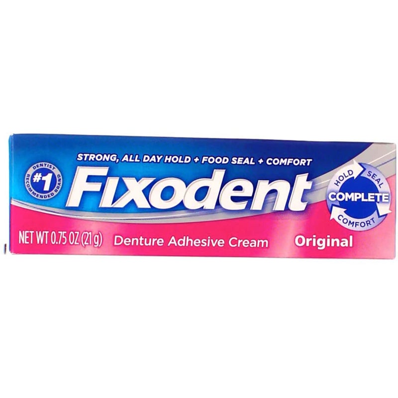 Fixodent Denture Adhesives Cream, Original - 0.75 Oz (Pack of 6) - Image 2