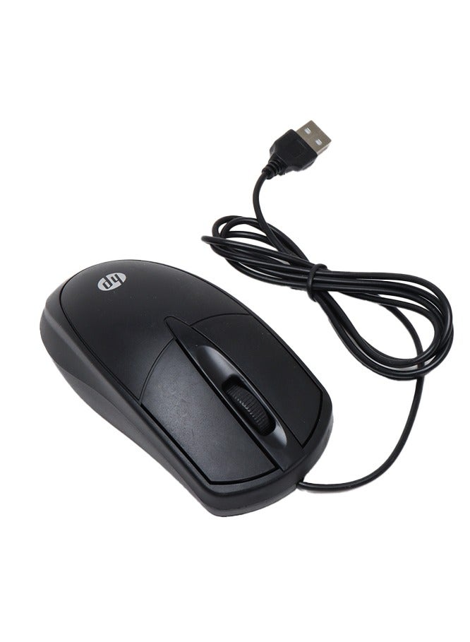 HP Wired Computer Gaming Mouse X66 , Optical Sensors, 3 Buttons, 1200 DPI, Compatible with PC, Mac, Laptop - Black X66 - Image 1