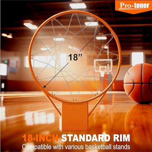 Protoner Basketball Ring with Net, 12 mm Thick, 18 inches Diameter, Medium Size - Image 3