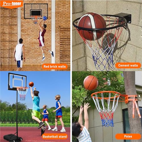 Protoner Basketball Ring with Net, 12 mm Thick, 18 inches Diameter, Medium Size - Image 5