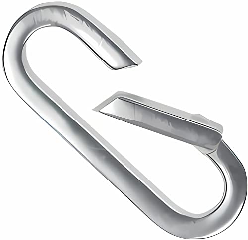 Ugems Sterling Silver Extender | 21mm Carabiner-Style Clasp with Rectangular Flat Spring Bail | Bracelet and Necklace Extender | Pendant Attachment for Jewelry Making | SKU: sx-201 - Image 1