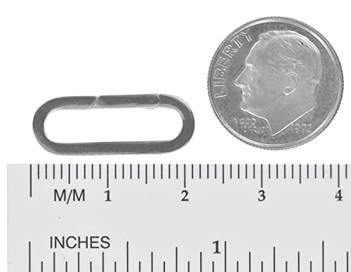 Ugems Sterling Silver Extender | 21mm Carabiner-Style Clasp with Rectangular Flat Spring Bail | Bracelet and Necklace Extender | Pendant Attachment for Jewelry Making | SKU: sx-201 - Image 4