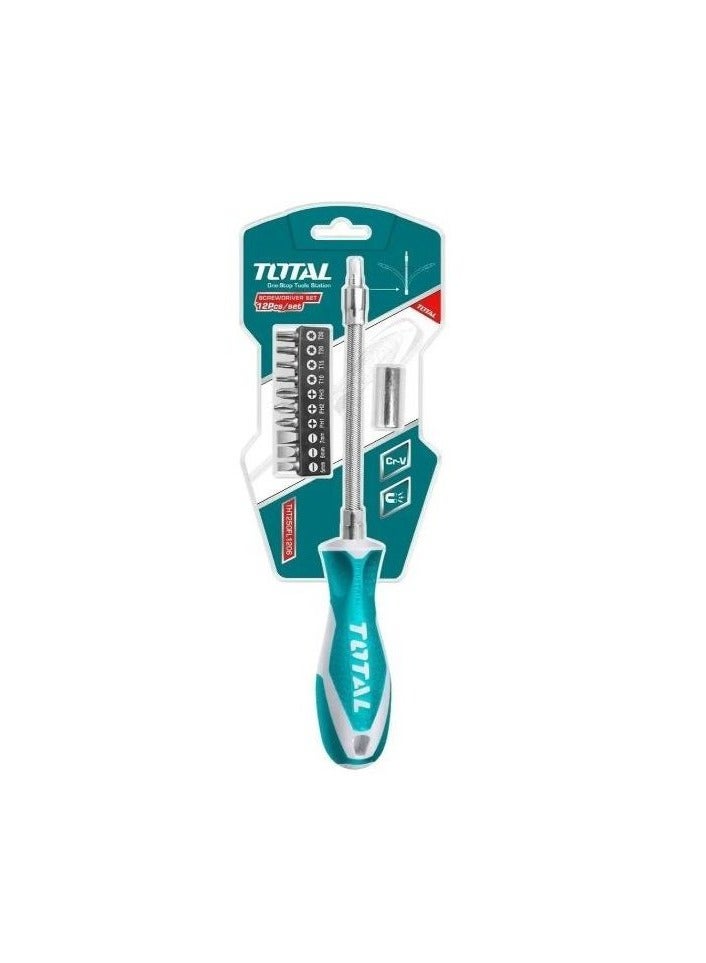 توتال TOTAL طقم مفك 12 قطعة THT250FL1206  - Image 2